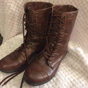 Brown Brash combat boots size 6.5
